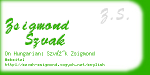 zsigmond szvak business card
